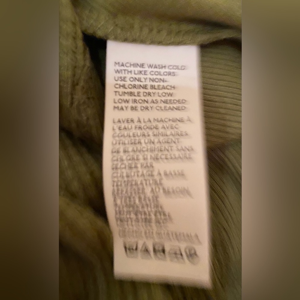 NWT Free People Santa Clara Slouchy Thermal Waffle Knit Top Army Green Size M - Picture 13 of 13